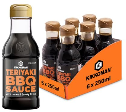 Kikkoman Teriyaki BBQ Honey Sauce, 250ml (Pack of 6)
