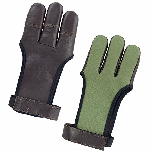 elToro Horrido Line Schießhandschuh | robuster Bogenschießhandschuh aus Nylon und Leder, beidhändig nutzbar, mit Klettverschluss