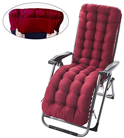 1 Cushion for garden chaise longue chaise longue portable anti-slip cushion thick
