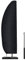 Copertura per ombrellone, impermeabile, antivento, anti-UV, resistente agli strappi, tessuto Oxford 210D, extra large, con cerniera (205 x 40/70 / 50 cm), colore: nero