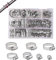 YEYIT 60 Piezas Abrazaderas de Manguera Ajustables 6-38mm Abrazaderas de Acero Inoxidable,Abrazaderas Metalicas 7 Tamaños