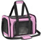 Qlfyuu Transporttasche für Katze Hund, Faltbare Tragbar Katzentransportbox Hundetransportbox für Mittel Kleine Haustiere Katzen Hunde, Katze Tragebox Tragetasche bis 15lbs(Rosa, Medium)