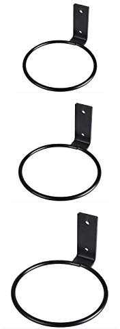 QYLJZB 3 Stück 10,2 cm / 12,7 cm / 15,2 cm Pflanzenringe für die Wand, Blumentopf-Ring-Halterung aus Metall für den Innen- und Außenbereich