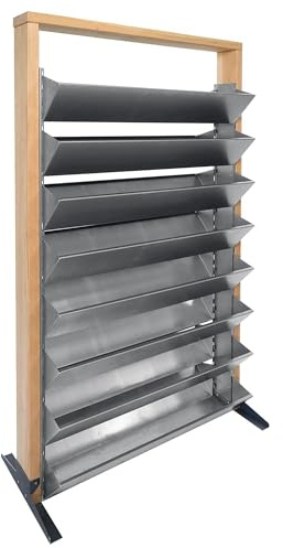 bellissa INALTO L16 Hochbeet vertikal aus Holz & Metall 100x50x1800 cm | Pflanzenständer Vertikalbeet Regal mit 2x8 Pflanzkästen ohne Zwischenböden für Kräuter, Pflanzen & Blumen Vertikaler Garten