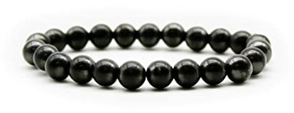 DOJA Barcelona | Bracciale Perle Shungite | 2 Pz | Sfere 8mm | Bracciali con Perle di Shungite | Pietre Dure Naturali, Pietre Energetiche, Cristalli Curativi | Pietre e Cristalli Chakra Uomo e Donna
