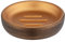 WENKO Porte-savon Palena, support à savon rond pour ranger les savons solides ou les shampooings, en polyrésine de haute qualité et au design élégant, (L/P x H) : Ø 10,5 x 2,5 cm, bronze
