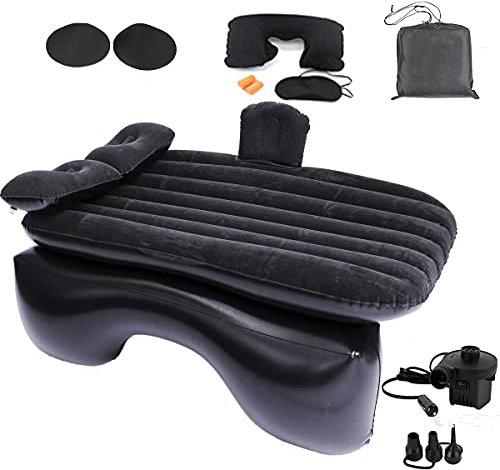 Icelus Inflatable Car Air Mattress for Back Seat of Cars Camping Bed Portable Blow Up Mattress,140×89 cm Car Travel Mattress,Car Sleeping Beds for Car Universal SUV