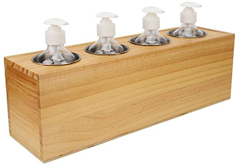 Massage Ölflaschen Erwärmer Set für 4 Flaschen, Ölwärmer mit Pumpfunktion für Massageöl, Lotion und Creme, ideal für professionelle Massagen und Wellness