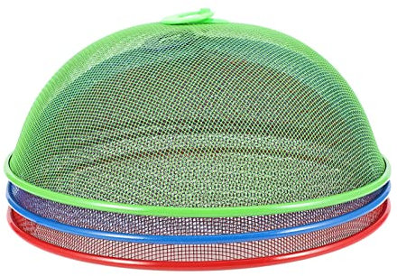 CALLARON 3stücke Netzgewebe Abdeckhauben Für Lebensmittel Eisengeflecht Abdeckhauben Für Servierplatten Metallgeflecht Für Dessertauslagen Picknickzelt Für Tisch Wiederverwendbare Staubschu