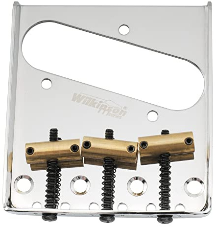 Wilkinson WOT01 54mm Vintage TL Steg 3 Messing Saitenreiter Chrom | für T Style E-Gitarre