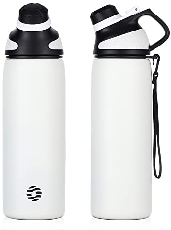 Fjbottle Edelstahl Trinkflasche Sport mit Magnetischem Deckel 1L, 800ml, 600ml, 400ml BPA-Frei Auslaufsichere Kinder Flasche - Kohlensäure geeignet 1500ML Wasserflasche Thermo für Schule, Fitness | Auslaufsicher, spülmaschinengeeignet und ideale Sportflasche für Fitness, Büro und Outdoor; nicht für Fahrradhalter.