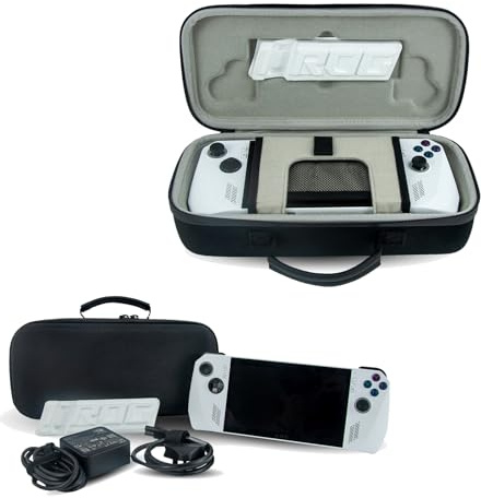 Growalleter Custodia rigida portatile compatibile con ROG Ally e accessori, borsa protettiva da viaggio in EVA per ROG Ally, antiurto, antiscivolo, impermeabile