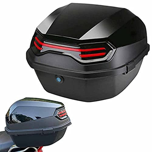 Caja superior trasera para motocicleta, caja superior para equipaje de maletero, caja superior para motocicleta, maletero de almacenamiento trasero impermeable a prueba de golpes para un solo casco