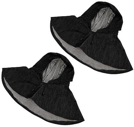 Uonlytech 2pcs Men Safety Caps Denim Windproof Hood Cap for Work Protective Drapes Comfortable and Breathable