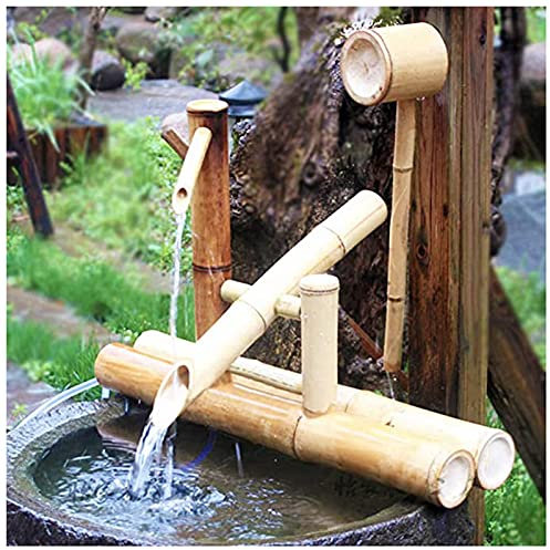 Fontana da giardino Zen Fontana di bambù Pompa a dondolo Paesaggio d'acqua Decorazione del giardino giapponese Decoration