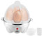Eierkocher 350 W für 7 Plätze, Mini-Schnellkocher für Eier mit Messbecher + Omelettbehälter, automatische Abschaltfunktion (Weiß Silber)