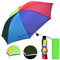 DealKits Kinder Regenschirm, Kinderschirm Mini Regenbogen Leicht Regenschirm für Jungen und Mädchen, Safety Reflex Taschenschirm für Tasche Rucksack oder Reise