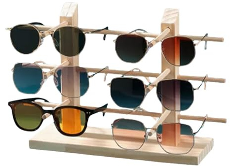 Sonnenbrillenständer, Sonnenbrillenständer, Brillenständer aus Holz, mehrere Brillen, Brillenhalter, Sonnenbrillenhalter, für Männer, Frauen, Verwendung