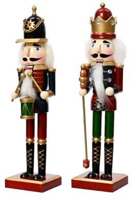 Kaemingk Cascanueces Firwood versión roja con Stras, 25 cm, 1 Pieza surtida