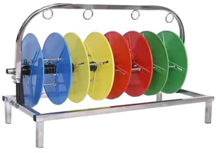 Electrical Wire Spool Rack, 4 Axis Cable Cart Filament Storage Rack Cable Reel Dispenser Wire Reel Holder for Electrical Industrial Retail