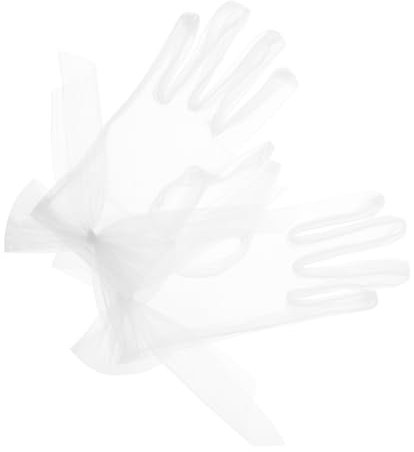 LIFKOME 1paar Kurze Spitzenhandschuhe Mit Schleife Und Blumenmuster Elegante Teeparty Und Hochzeits-handschuhe Für Damen Für Braut Halloween Und Prom