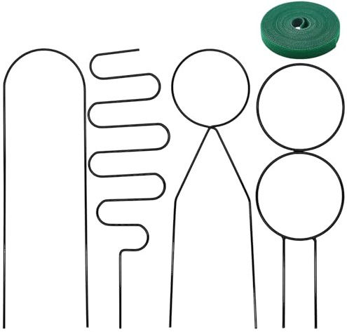 4 Piezas espaldera para Plantas Interior, Enrejado jardín Soporte para Plantas, espaldera metálica para Plantas, con 1 Pieza Cinta Adhesiva, para Plantas trepadoras, Flores, Plantas en Maceta