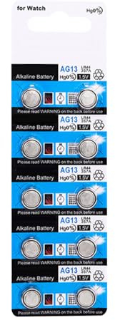 Rdxanc Lot de 20/10 piles bouton LR44 AG13 1,5 V haute capacité alcalines pour montres, calculatrices