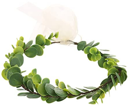 Cabilock Eleganter Rattankranz Braut Kopfschmuck - Hochzeitskranz Blumen Stirnband - Rattankranz Kopfschmuck