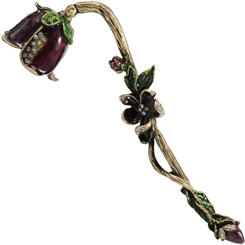 NZWBSHSSP Candle Snuffer, Unique Candle Extinguisher Snuffer, Decorative Flower Shaped Candle Stopper Candle Extinguisher Metal Candle Tool(Purple)