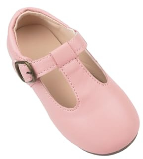 TRIWORIAE-Zapatos Planos Chica Bailarinas Mary Jane Princesa de Niña Encaje por Escuela, Eventos, Fiestas Rosa 23