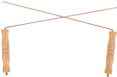 Cabilock 2 Pièces de recherche d'or outils de détection outils de divination accessoires de chasse baguettes de sourcier en cuivre outils de chasse tige de cuivre laiton Golden