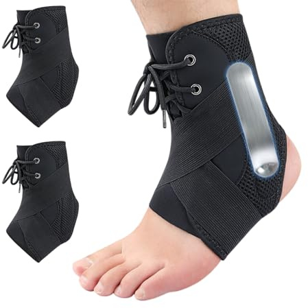 lurora2021 Lot de 2 bandages de cheville réglables pour fasciite plantaire, tendon d'Achille, pour soulager la douleur, aide à la blessure, taille L