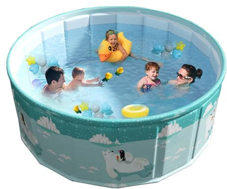 Pataugeoire for Chiens, Piscine Pliable for Animaux de Compagnie - Baignoire extérieure Pliable for Enfants, pataugeoire for Chiens de Petite, Moyenne et Grande Taille(B,160 * 45)