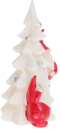 SOLUSTRE Leuchtende Weihnachtsmann-Figur aus Kunstharz für Innen-Dekoration Miniatur-weihnachtsdeko mit Led-licht Kletternder Weihnachtsmann für Wohnzimmer und Schreibtisch
