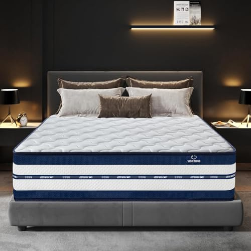 Colchón 140x200 cm con Certificación Oeko-Tex, Altura 25 cm Grosor Espuma Viscoelástica de Alta Densidad con Muelles Ensacados Individuales, Higiénico y Transpirable,7 Zonas Soporte Lumbar Ergonómico