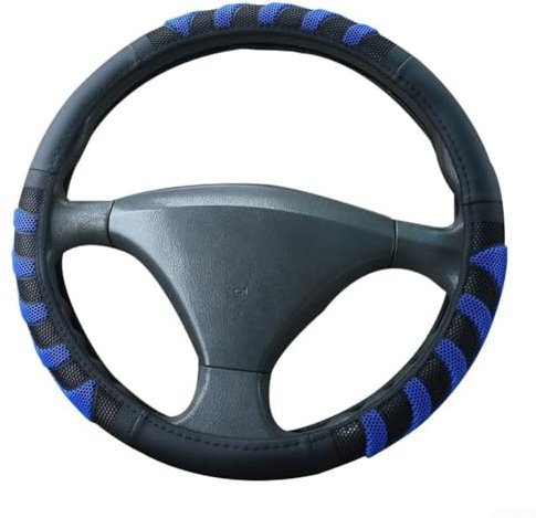 Lenkradbezug aus Leder und Gummi für LKW, Transporter und Busse (40 cm)