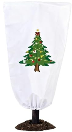 Generico Coperture per Piante Protezione dal Gel,Coperta Traspirante | Coperture Anti-Tema Natalizio per Piante da Esterno | per Cespuglio Prato Albero Arbusto Frutta Verdura Giardino Rosa