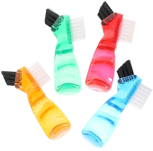 HONITANO Spazzolino Setole Moderately Rigide 4 Pezzi per Mini per Pulizia Protesi Dentarie in Plastica Sicuro e Compatto Uso Domestico