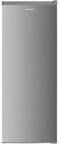 HEINNER Gefrierschrank HFF-HM168SE++, 168 L, Energieklasse E, freistehend, mechanische Steuerung, einstellbarer Thermostat, 5 Gefrierfächer, manuelle Abtauung, wechselbare Tür, Silber
