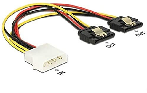 DeLOCK Kabel Power Molex Stecker > 2 x SATA 15 - Cable