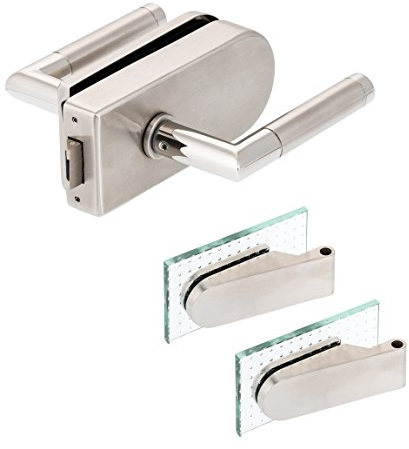 Glastürbeschlag D Set UV | V2A Edelstahl matt | inkl. Studiobändern | metallische Innenmechanik | Core
