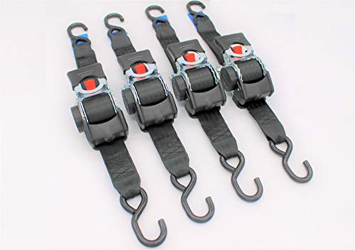 4 Stück Automatik Zurrgurt Spanngurt mit S-Haken 3,0m x 50 mm 750/1500 daN