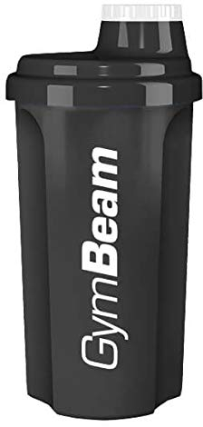 GymBeam Shaker per Proteine Premium, 700ml, con Coperchio Filettato, Adatto per Lavastoviglie, Microonde e Frigorifero, Shaker Palestra, Non Contiene BPA e DEHP (Black)