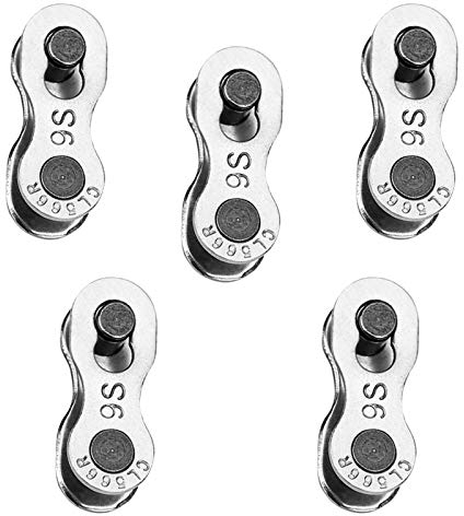5 Pairs Bicycle Missing Link - 9 Speed Bike Chain Connector for Road Mountain Bicycle - Quick Link for 6, 7, 8, 9, 10 Speeds Chain