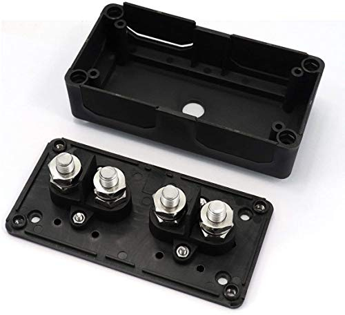 Namvo 200A BusBar Box - Stromverteilungsblock für Hochleistungsmodule mit 2 Way 6 x M4 Scerw Terminal Studs