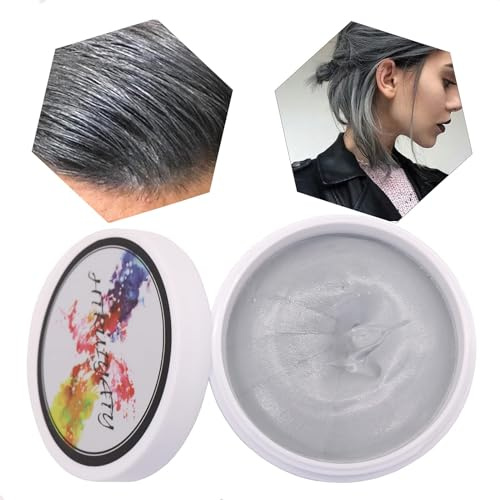 Grau Temporäre Haarfarbe Farbstoff Non-permanent DIY Haarfarbe Wachs Schlamm Washable Farbiges Haarfarbe Creme Für Party Cosplay Halloween