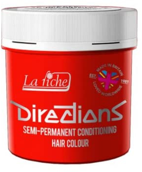 2 X New La Riche Directions Semi-Permanent Hair Color 88ml - Neon Red
