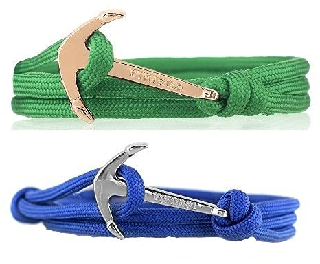 VIKINGS Nylon partner ankare armband ett vänskapsset för män och kvinnor, En storlek, Nylon