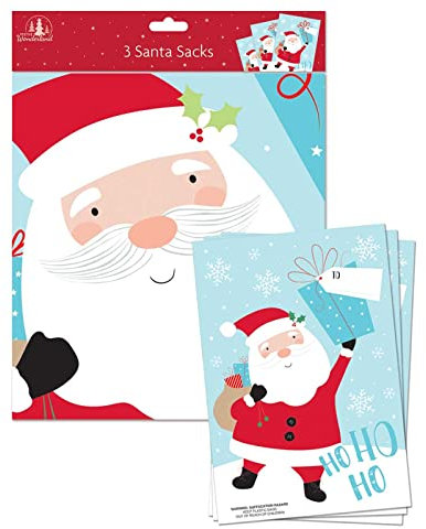 PSO 3 Giant Santa Sacks Stocking Merry Christmas Extra Large Xmas Gift Present 25th