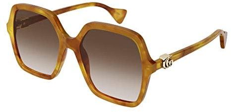 GUCCI Womens GG1072S Sunglasses, Havana-Havana-Brown, 56